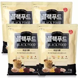 블랙푸드 미숫가루 1kg x4개 곡물명가 선식 곡물명가 블랙푸드 미숫가루