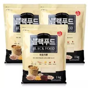곡물명가 블랙푸드 미숫가루 1kg x3개간식 식사대용