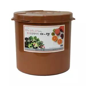 이젠 진공항아리 45리터 원형 황토 밀폐용기 반찬통 김치통 누름통 누름독