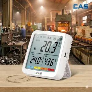 카스 체감온도계 자동 기록 저장 T802 4단계 고온경보 산업안전보건법 준수 데이터로거 CAS