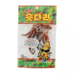 오징어 숏다리 20g X 10개 /마른안주/견과류/건어물/땅콩/아몬드