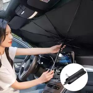 암막커튼 차량용 햇빛가리개 티타늄 실버코팅 우산형 차량 블라인드 암막 햇빛차단 가림막 중형 대형