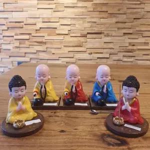 불교 굿즈 목탁치는스님 3종 불상 동자승 새차 고사 신차 액막이 단체 대량
