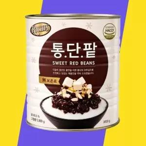 [(주)동서식품] 동서 리치스 통단팥 3kg 캔 빙수팥 토핑용