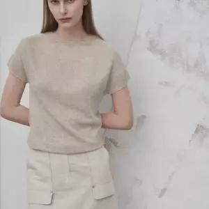 OLIVIALAUREN DP02 여름니트 어깨를감싸는디자인의라운드니트로시원하게착용가능합니다 VOC  BN5M  3211
