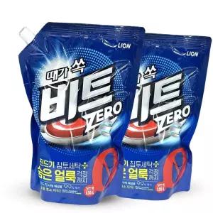 LION 때가 쏙 비트 진드기 침투 액체 세탁 대용량세탁세제 세제 일반용 1.55L+1.55L