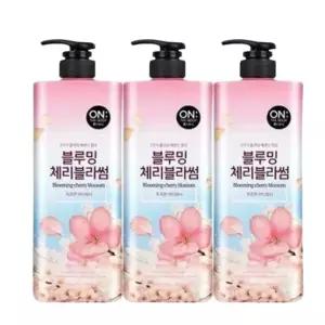 온더바디 플라워 바디워시 체리블라썸 900g 3개