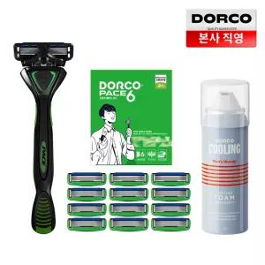 도루코 페이스6 세트 면도기+면도날 13입+쉐이빙폼