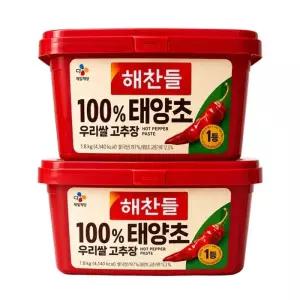 해찬들 100% 우리쌀 태양초 고추장 1.8kg x 2