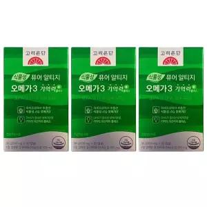 고려은단 식물성 퓨어 알티지 오메가3 기억력+ 60캡슐 3박스