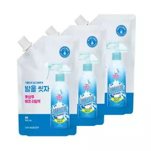 온더바디 코튼풋 발을씻자 풋샴푸 리필 500ml 쿨링 3개