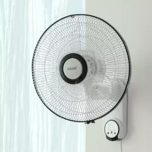 한경희 벽걸이선풍기 사무실 업소가정용 식당 저소음 벽선풍기 리모컨형 HAAN-WF316A