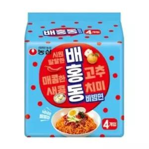 라면 농심 배홍동 비빔면 X 137g 4ea