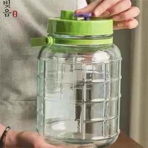 유리 효소 병 숨밸브 유리 매실청 매실 발효 용기 담금통 매실주 과실주 주방 곡물 음료 식품 김치 장류