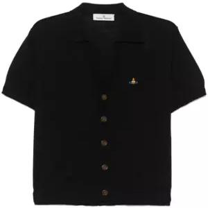 26SS 비비안웨스트우드 로고 폴로 셔츠 2701001D Y003F N401 BLACK DOM