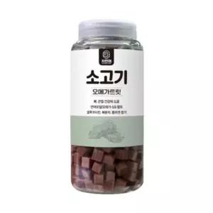 자연애 보틀 오메가트릿 소고기 520g - 고기를 가득가득! 연어 생육 사용 강아지간식 건강간식