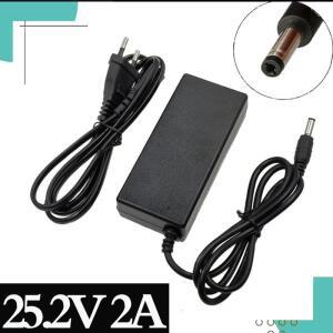 7시리즈 21.6v 22.2v 리튬 이온 배터리 팩용 25.2V 2A 충전기 DC5525 커넥터