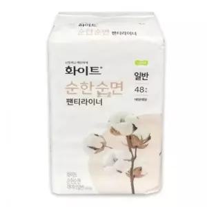순면 화이트 팬티 48매입