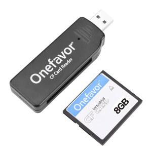 컴팩트 플래시 CF 메모리카드 USB 리더 라이터 8GB 카드 포함 휴대형 데이터 전송 장치