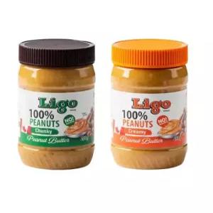 LIGO 100 네츄럴 땅콩버터 땅콩잼 453g 크리미 2개입