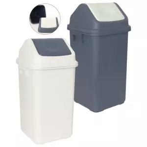 사각 스윙 뚜껑 쓰레기통 50L 1P 휴지통 분리수거통