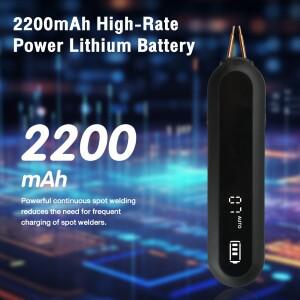 18650 배터리가 포함된 휴대용 스폿 용접기 키트, 12단계 전력 조절 가능, LED 조명 및 니켈 스트립 포함