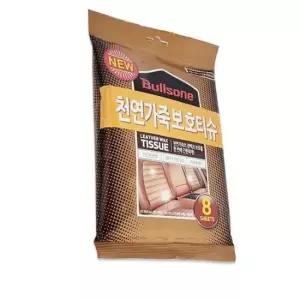 쇼파세정제 불스원 천연가죽 보호티슈 8매입