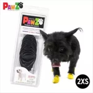 [PET] 블랙 포우즈 라텍스 천연 애견신발-XXS