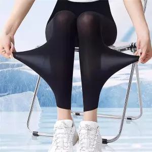 44부터 88까지 무압박 냉감 레깅스 스킨 블랙여름 쿨링 아이스 얇은 무레깅스 빅사이즈 얇은살색 골프 에어