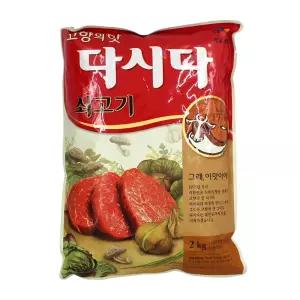 CJ 백설 쇠고기 다시다 2kg 대용량 식당 업소용