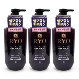 려 자양윤모 9EX 탈모증상완화 샴푸 중건성두피용 400ml 3개 여성 강화 케어 남성