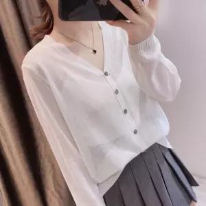 파스텔 여성 여름 시스루 브이넥 얇은 가디건 5컬러 카디건
