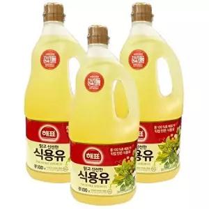 [셀러허브 식품]해표식용유콩기름 1.8L 3개 (48125296)