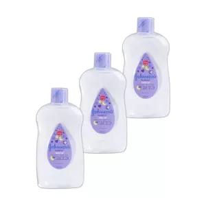 존슨즈 부드러운 끈적임없는 피부보습 릴리프 바디오일 베드타임 베이비 500mL 3개