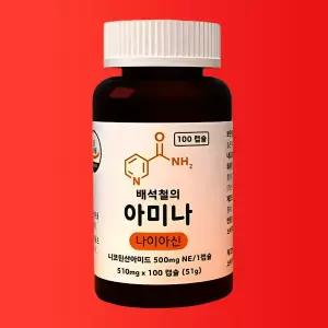 비타민B3 배석철의 아미나 나이아신 500mg 100캡슐 1개