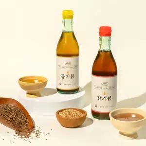 저온압착 통참깨 참진한 참기름 350ml 2병 외 들기름 식사 중식 즉석요리 정식 분식 일식