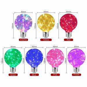 LED 에디슨 문자열 전구 E27 110V 220V G95  RGB 조명 구리 와이어 홈 장식  밤 빛 램프