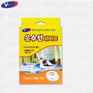 레코멘 바느질 없이 옷수선 테이프 12MM X 40M 2개 바지단수선테이프