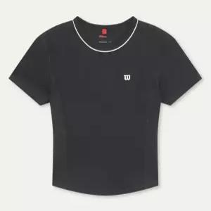 윌슨 멜로우 크롭 티셔츠 W B1 W263002TTS77 BLK LYE PNK RED