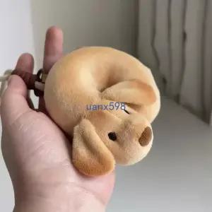 Bagel Puppy Keyring 베이글 빵 강아지 키링 봉제인형 펜던트 귀여운 열쇠고리