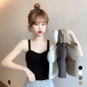 [하프클럽/셀럽하우스]귀여운 끈나시 패드 포함 튜브탑 데일리 나시티