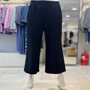 크로커다일레이디 블랙 밴딩 와이드핏 팬츠 CLFMPT208DG