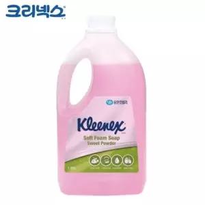 거품형핸드워시 크리넥스 핸드워시 폼 솝 스윗파우더향 x 1.95L 1개