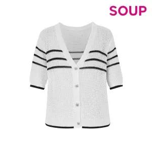 [숲][SOUP] 스트라이프 니트 카디건 (SA4GD33)