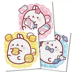 몰랑이 마카롱 (3종) (스티커) 보석십자수 /스티커보석십자수/스티커형보석십자수