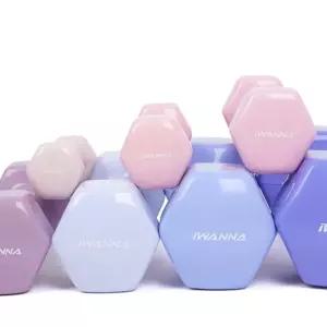 단골상회 육각 덤벨 아령 1KG 코랄핑크 2개 홈트덤벨