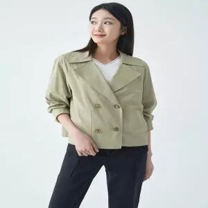 [지센]스판 숏 트렌치 코트 LCCAO326_LK