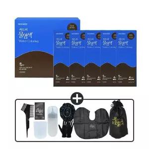 [하프클럽/셀러허브_뷰티]물염색 시즌2 프리미엄 새치 커버 다크브라운 싱글구성(20회분+염색도구)