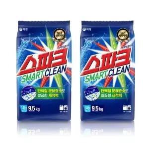 [셀러허브][애경] 스파크 스마트클린 9.5kg 2개 가루 세제 일반 세탁 (S31785864)