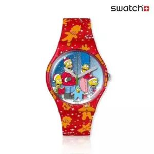 스와치 [본사] 더 심슨 컬렉션 WONDROUS WINTER WONDERLAND SUOZ361 3490650